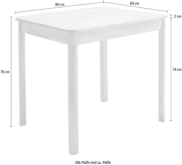 Masa de sufragerie Oskar din lemn de fag natur 60x80 cm - LunaHome.ro