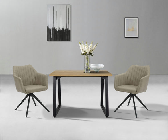 Masă de sufragerie Soyans cu cadru din metal 120x70 cm - LunaHome.ro