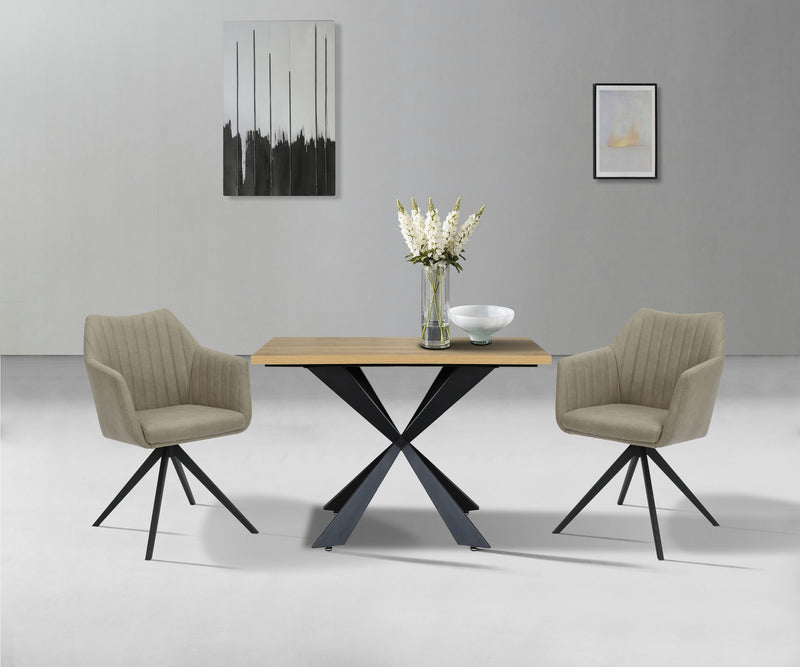 Masă de sufragerie Soyans cu cadru din metal 120x70 cm - LunaHome.ro