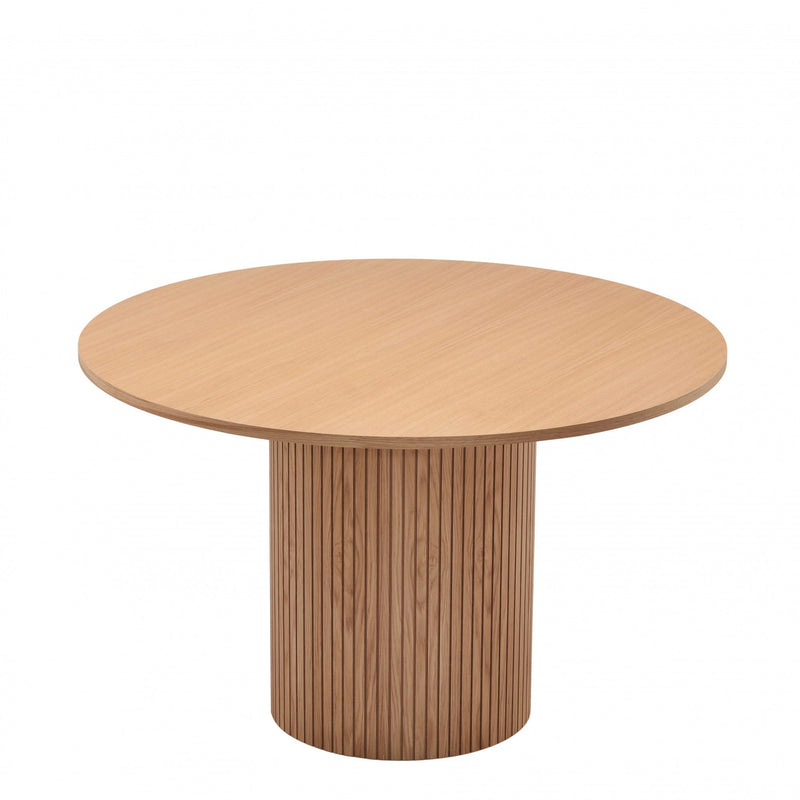 Masă de sufragerie Toscana din furnir de stejar 125 cm diametru - LunaHome.ro