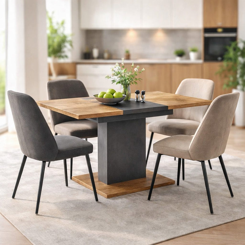 Masa extensibila Boston cu design in doua culori 110-150 cm