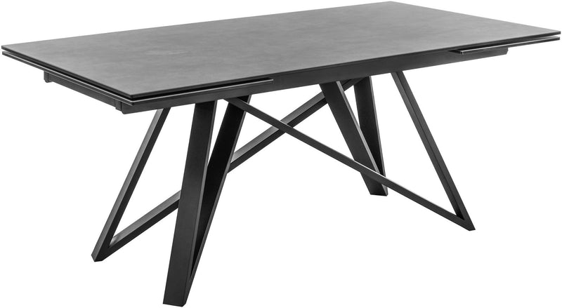 Masă extensibilă Charlie cu blat ceramic si baza de metal 180-280 cm - LunaHome.ro