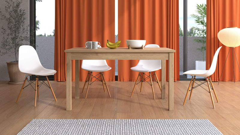 Masă extensibilă de sufragerie Narvik culoare stejar 140-180 cm - LunaHome.ro