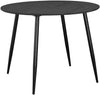 Masă rotundă Eadwine Leonique din Mdf neagra 100 cm