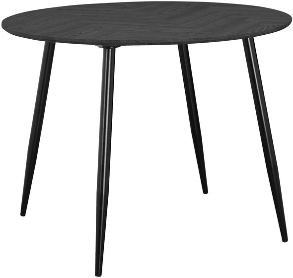 Masă rotundă Eadwine Leonique din Mdf neagra 100 cm