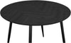 Masă rotundă Eadwine Leonique din Mdf neagra 100 cm