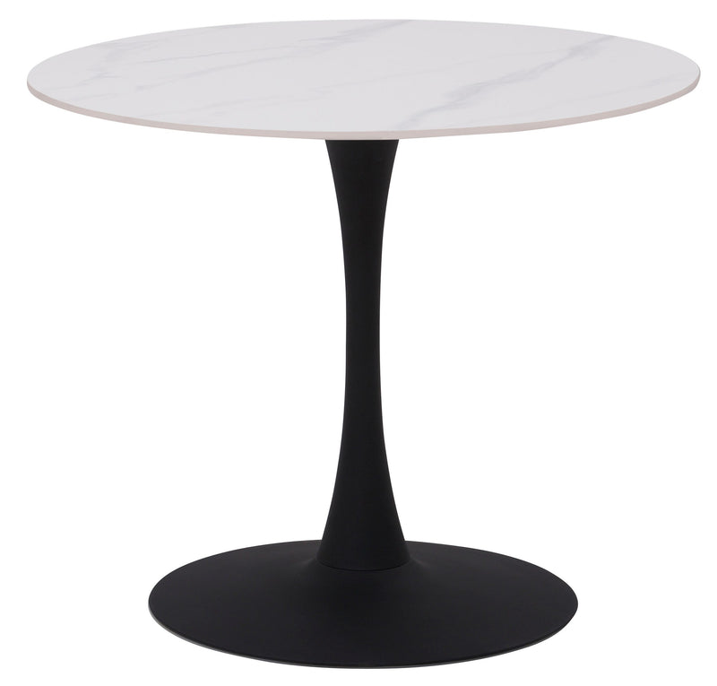 Masa rotunda Paola din compozit cu cadru din metal, 90 cm diametru - LunaHome.ro
