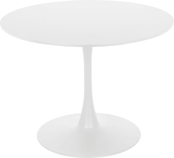 Masa rotunda Yahweh albă cu cadru metalic, 100 cm diametru - LunaHome.ro