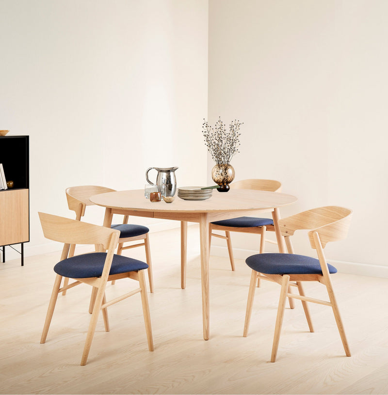 Masă rotundă extensibilă Meza din lemn si Mdf 135 cm diametru - LunaHome.ro