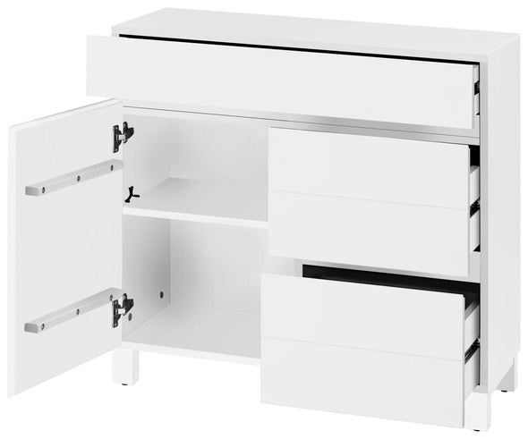 Comodă de baie Kaika din MDF alb 80 cm lățime - LunaHome.ro