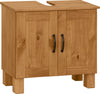 Masca de lavoar »Rodby« din lemn masiv, cu manere metalice, latime 60 cm - LunaHome.ro