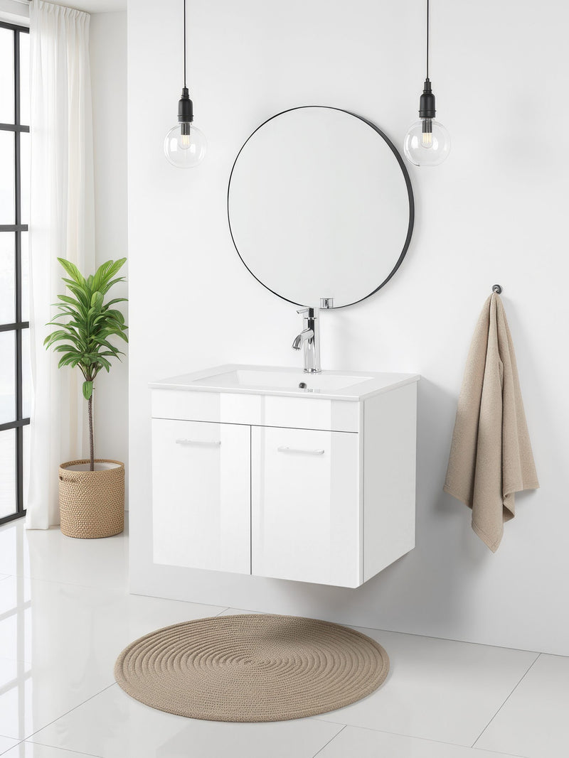 Masca de lavoar Florence cu chiuveta ceramica 59 cm lățime - LunaHome.ro