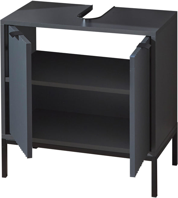 Mască de lavoar Lucera gri cu design modern elegant 60 cm lățime - LunaHome.ro