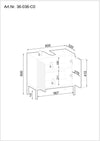 Mască de lavoar Lucera gri cu design modern elegant 60 cm lățime - LunaHome.ro