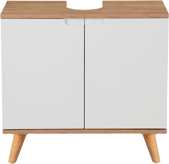 Mască de lavoar Lund alba cu aspect scandinav, 65 cm lățime - LunaHome.ro