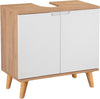 Mască de lavoar Lund alba cu aspect scandinav, 65 cm lățime - LunaHome.ro