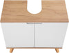 Mască de lavoar Lund alba cu aspect scandinav, 65 cm lățime - LunaHome.ro