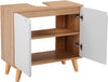 Mască de lavoar Lund alba cu aspect scandinav, 65 cm lățime - LunaHome.ro