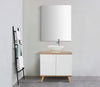 Mască de lavoar Lund alba cu aspect scandinav, 65 cm lățime - LunaHome.ro