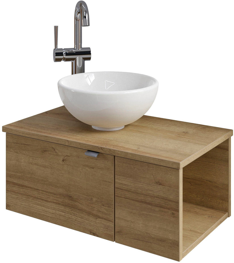 Masca de lavoar cu chiuveta ceramica pe blat 61 cm - LunaHome.ro