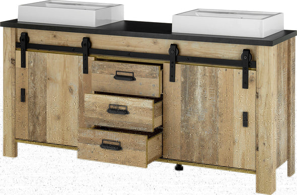 Masca de lavoar dubla Sherwood cu aspect industrial 164 cm