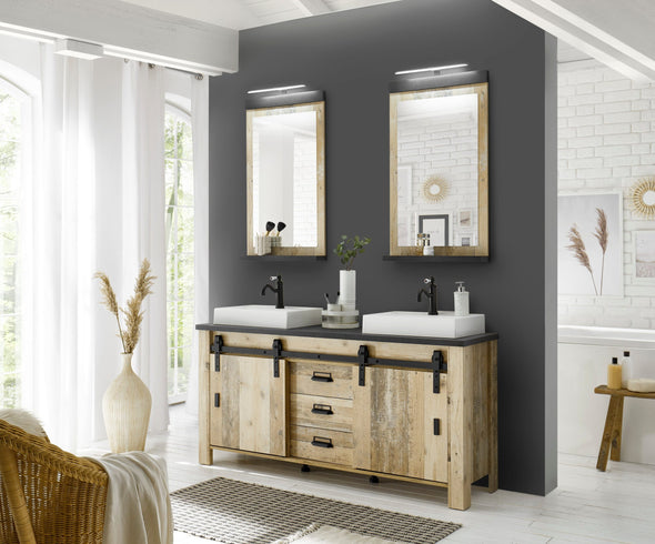 Masca de lavoar dubla Sherwood cu aspect industrial 164 cm