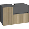 Masca lavoar »Wisla« stejar riflaj, 1 clapa, 1 usa, 1 sertar, 80 cm latime - LunaHome.ro