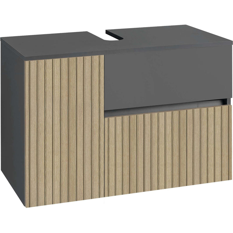Masca lavoar »Wisla« stejar riflaj, 1 clapa, 1 usa, 1 sertar, 80 cm latime - LunaHome.ro