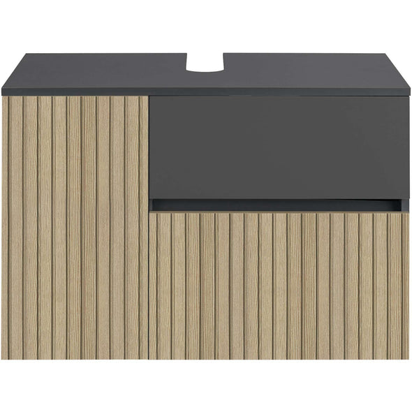 Masca lavoar »Wisla« stejar riflaj, 1 clapa, 1 usa, 1 sertar, 80 cm latime - LunaHome.ro