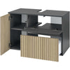 Masca lavoar »Wisla« stejar riflaj, 1 clapa, 1 usa, 1 sertar, 80 cm latime - LunaHome.ro