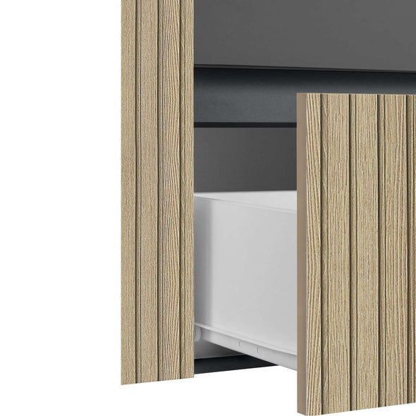 Masca lavoar »Wisla« stejar riflaj, 1 clapa, 1 usa, 1 sertar, 80 cm latime - LunaHome.ro