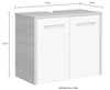 Mască pentru lavoar Quickset 382 cu usi lucioase 65 cm - LunaHome.ro
