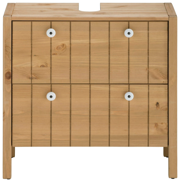 Mască pentru lavoar Tina din lemn de pin natur, 62 cm lățime - LunaHome.ro