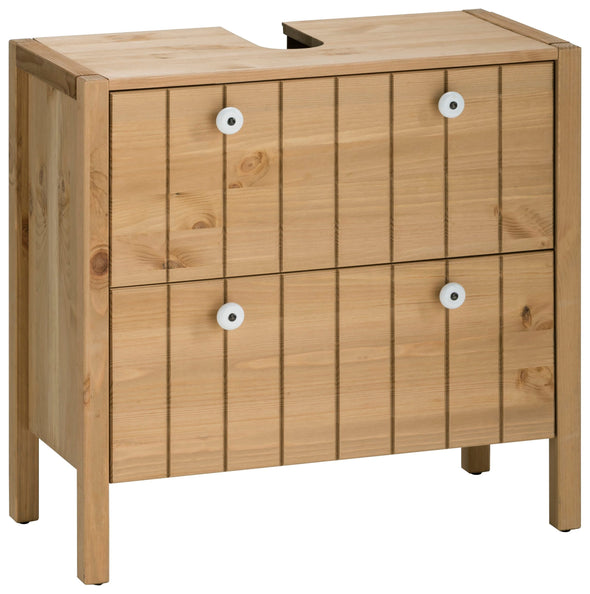 Mască pentru lavoar Tina din lemn de pin natur, 62 cm lățime - LunaHome.ro