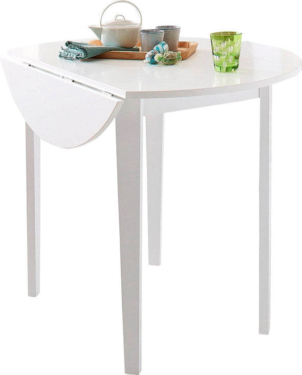 Masă rotundă pliabilă Trend albă 92 cm diametru - LunaHome.ro