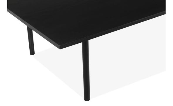 Măsuță de cafea Annelise din MDF negru, design minimalist 140x70 cm