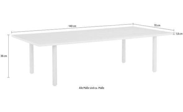 Măsuță de cafea Annelise din MDF negru, design minimalist 140x70 cm