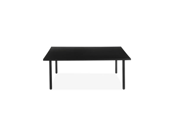 Măsuță de cafea Annelise din MDF negru, design minimalist, 100x100 cm - LunaHome.ro