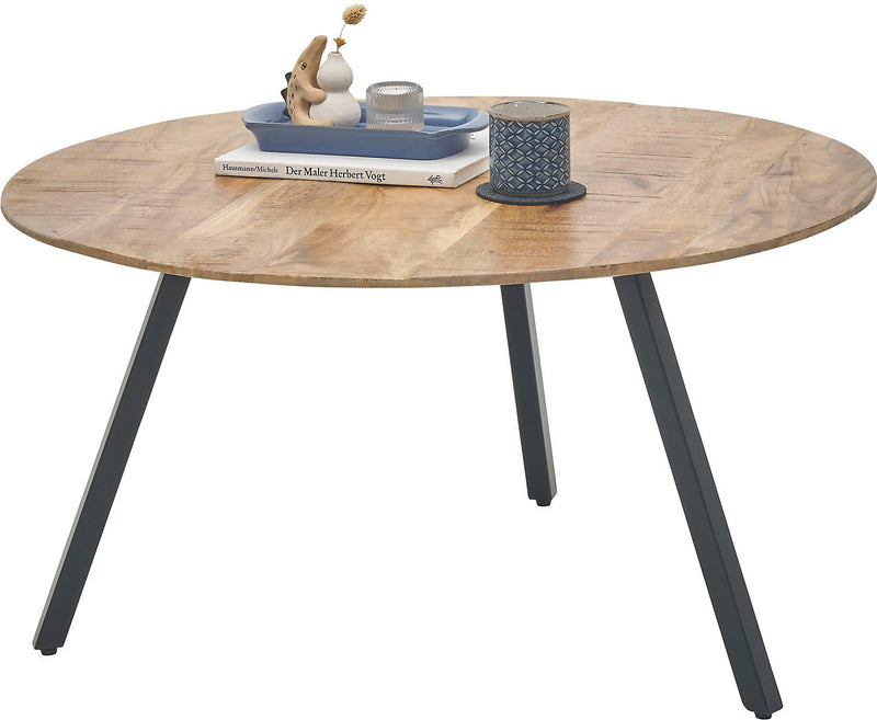 Măsuță de cafea Gloria cu blat din lemn de mango 80 cm - LunaHome.ro