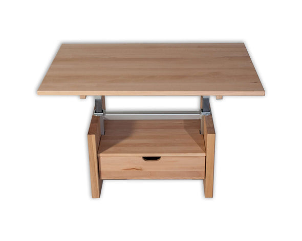 Masuță de cafea Hamilton reglabilă din lemn de fag 110x70 cm - LunaHome.ro