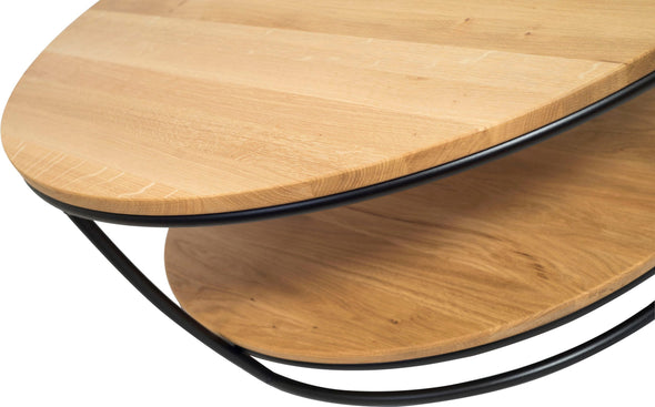 Măsuță de cafea Krems din lemn de stejar si metal 90.5 cm - LunaHome.ro