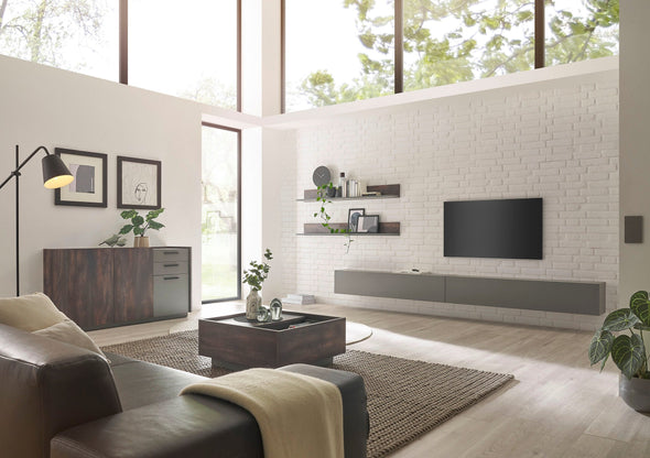 Măsuță de cafea Largo cu design modern si depozitare 75x75 cm - LunaHome.ro