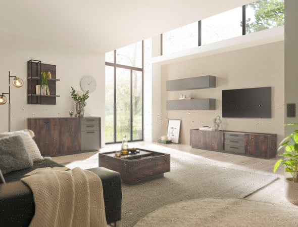 Măsuță de cafea Largo cu design modern si depozitare 75x75 cm - LunaHome.ro