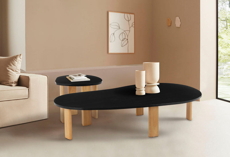 Măsuță de cafea Leona din lemn si Mdf cu blat negru, 150x90 cm - LunaHome.ro
