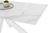 Măsuță de cafea Noah cu blat din sticla si ceramica alba 110x70 cm - LunaHome.ro