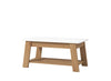 Măsuță de cafea Piave cu design scandinav, blat alb lucios 101 cm