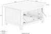 Măsuță de cafea Rauna din lemn de pin alb rustic 90 cm - LunaHome.ro