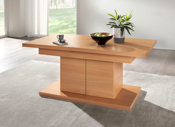 Măsuță de cafea reglabila extensibila cu depozitare 130-170 cm lățime - LunaHome.ro
