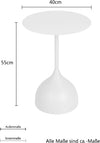 Măsuță laterală de cafea Nerida din metal negru 40 cm diametru - LunaHome.ro