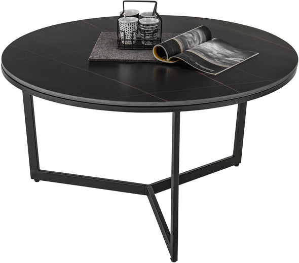 Masuta de cafea Harper cu blat ceramic si baza metalica 90 cm - LunaHome.ro